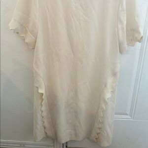 Chloe Cream Ruffled Babydoll Mini Dress